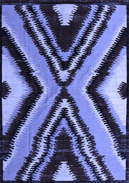 Abstract Blue Modern Rug, abs4583blu