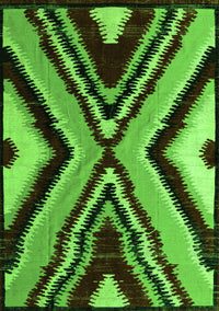 Abstract Green Modern Rug, abs4583grn