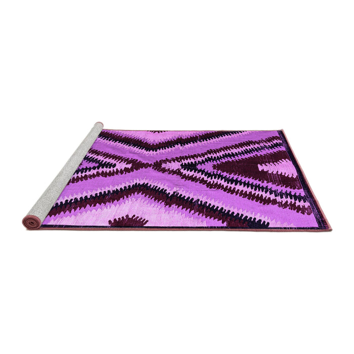 Sideview of Machine Washable Abstract Purple Modern Area Rugs, wshabs4583pur