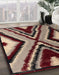 Abstract Brown Modern Rug in Family Room, abs4583