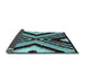 Sideview of Abstract Light Blue Modern Rug, abs4583lblu