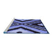 Sideview of Machine Washable Abstract Blue Modern Rug, wshabs4583blu