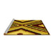 Sideview of Machine Washable Abstract Yellow Modern Rug, wshabs4583yw