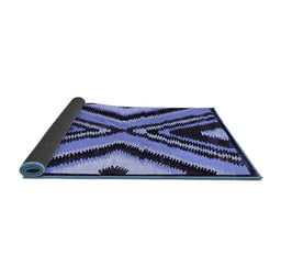 Sideview of Abstract Blue Modern Rug, abs4583blu
