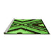 Sideview of Machine Washable Abstract Green Modern Area Rugs, wshabs4583grn