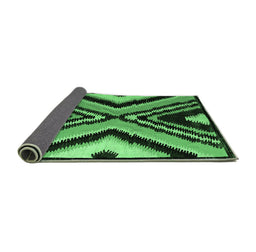Sideview of Abstract Emerald Green Modern Rug, abs4583emgrn