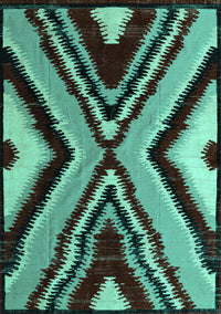 Abstract Turquoise Modern Rug, abs4583turq