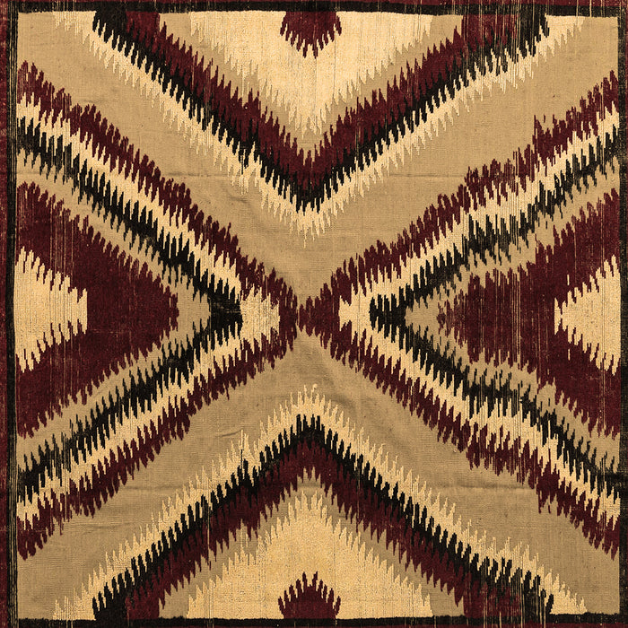 Square Abstract Brown Modern Rug, abs4583brn