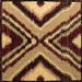 Square Abstract Brown Modern Rug, abs4583brn