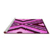 Sideview of Machine Washable Abstract Pink Modern Rug, wshabs4583pnk