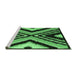 Sideview of Machine Washable Abstract Emerald Green Modern Area Rugs, wshabs4583emgrn