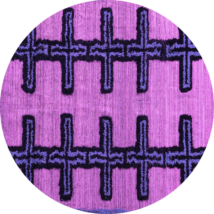 Round Southwestern Purple Country Rug, abs4584pur