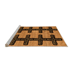 Sideview of Machine Washable Southwestern Orange Country Area Rugs, wshabs4584org