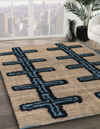 Abstract Camel Brown Southwestern Rug, abs4584