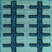 Square Southwestern Light Blue Country Rug, abs4584lblu