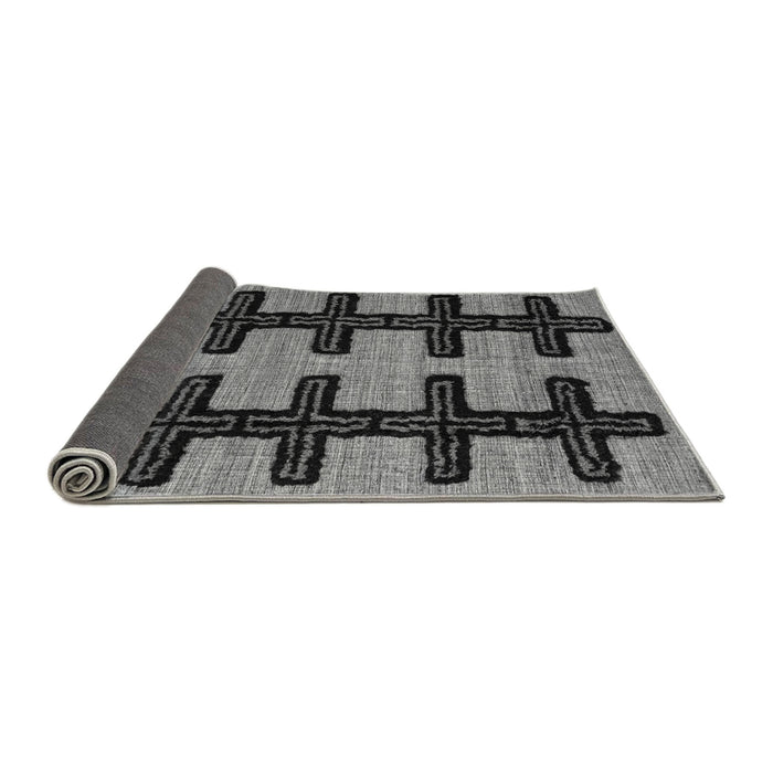 Sideview of Southwestern Gray Country Rug, abs4584gry