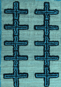 Southwestern Light Blue Country Rug, abs4584lblu