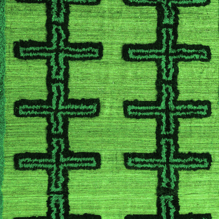 Machine Washable Southwestern Green Country Area Rugs, wshabs4584grn