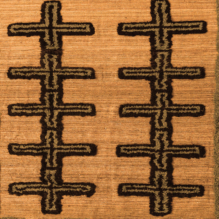 Square Southwestern Orange Country Rug, abs4584org