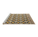 Sideview of Machine Washable Abstract Yellow Rug, wshabs4585