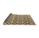 Sideview of Abstract Yellow Modern Rug, abs4585