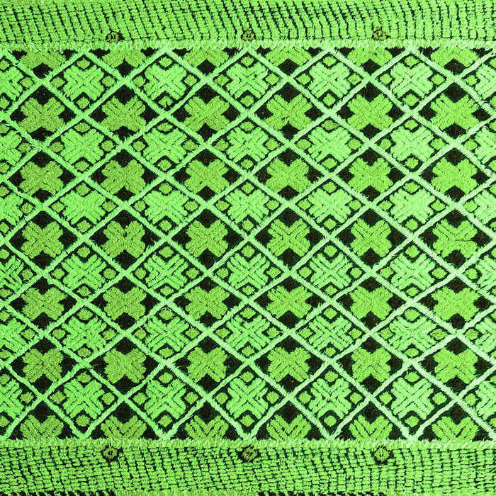 Square Abstract Green Modern Rug, abs4585grn
