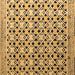 Square Abstract Brown Modern Rug, abs4585brn