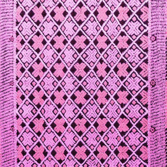 Square Machine Washable Abstract Pink Modern Rug, wshabs4585pnk