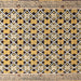 Square Abstract Yellow Modern Rug, abs4585