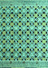 Machine Washable Abstract Turquoise Modern Area Rugs, wshabs4585turq