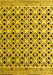 Machine Washable Abstract Yellow Modern Rug, wshabs4585yw