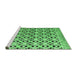 Sideview of Machine Washable Abstract Emerald Green Modern Area Rugs, wshabs4585emgrn