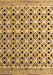 Machine Washable Abstract Brown Modern Rug, wshabs4585brn