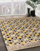 Machine Washable Abstract Yellow Rug in a Family Room, wshabs4585