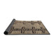 Sideview of Abstract Brown Modern Rug, abs4586