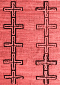 Abstract Red Modern Rug, abs4586red