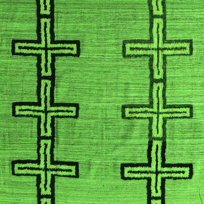 Machine Washable Abstract Green Modern Area Rugs, wshabs4586grn