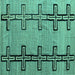 Square Machine Washable Abstract Turquoise Modern Area Rugs, wshabs4586turq