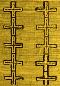 Abstract Yellow Modern Rug, abs4586yw