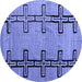 Round Abstract Blue Modern Rug, abs4586blu