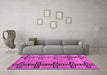 Machine Washable Abstract Pink Modern Rug in a Living Room, wshabs4586pnk