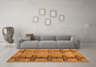 Machine Washable Abstract Orange Modern Area Rugs in a Living Room, wshabs4586org