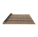 Sideview of Abstract Brown Modern Rug, abs4587