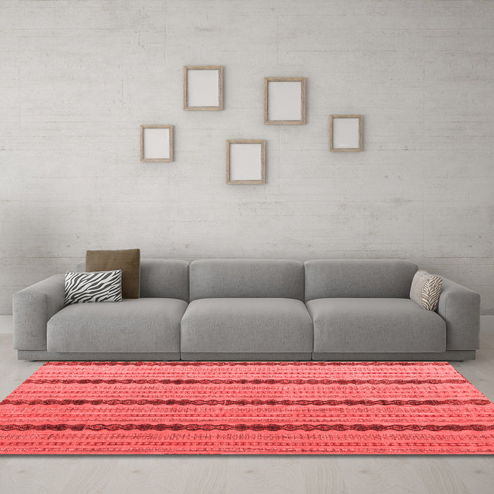 Modern Red Washable Rugs