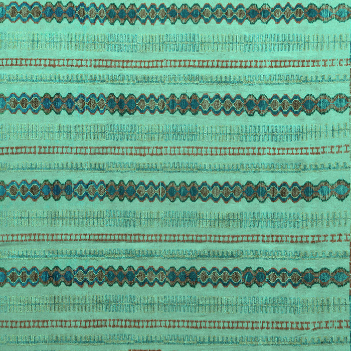 Square Machine Washable Abstract Turquoise Modern Area Rugs, wshabs4587turq