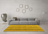 Machine Washable Abstract Yellow Modern Rug, wshabs4587yw