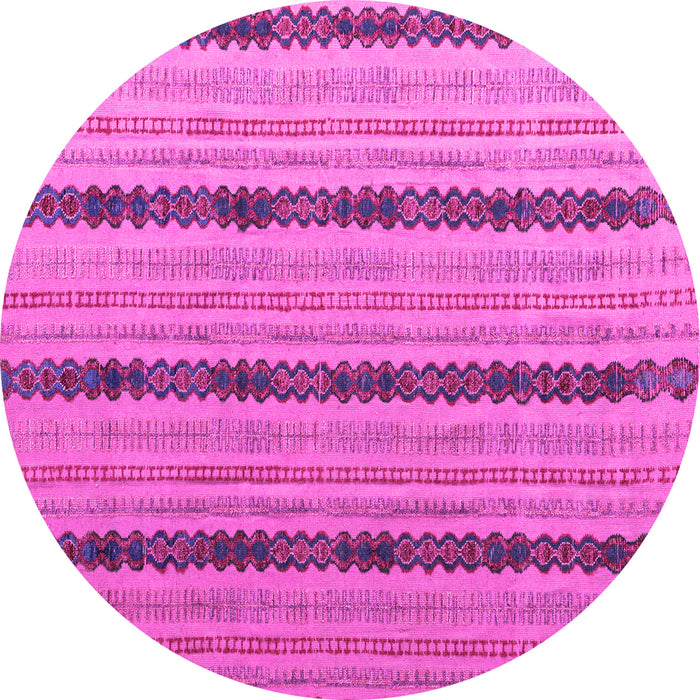 Round Abstract Pink Modern Rug, abs4587pnk