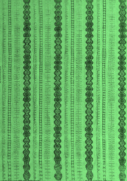 Abstract Emerald Green Modern Rug, abs4587emgrn