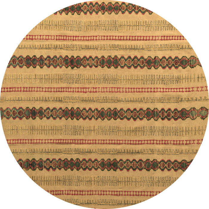 Round Machine Washable Abstract Brown Modern Rug, wshabs4587brn