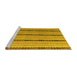 Sideview of Machine Washable Abstract Yellow Modern Rug, wshabs4587yw